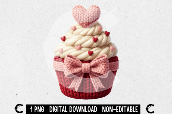 Download Faux Yarn Valentine's Day Cupcake - Premium Bundle