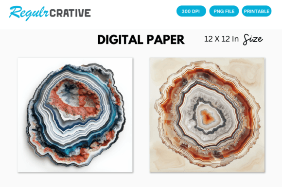 Download Agate Slice Digital Paper Backgrounds - Premium Resources